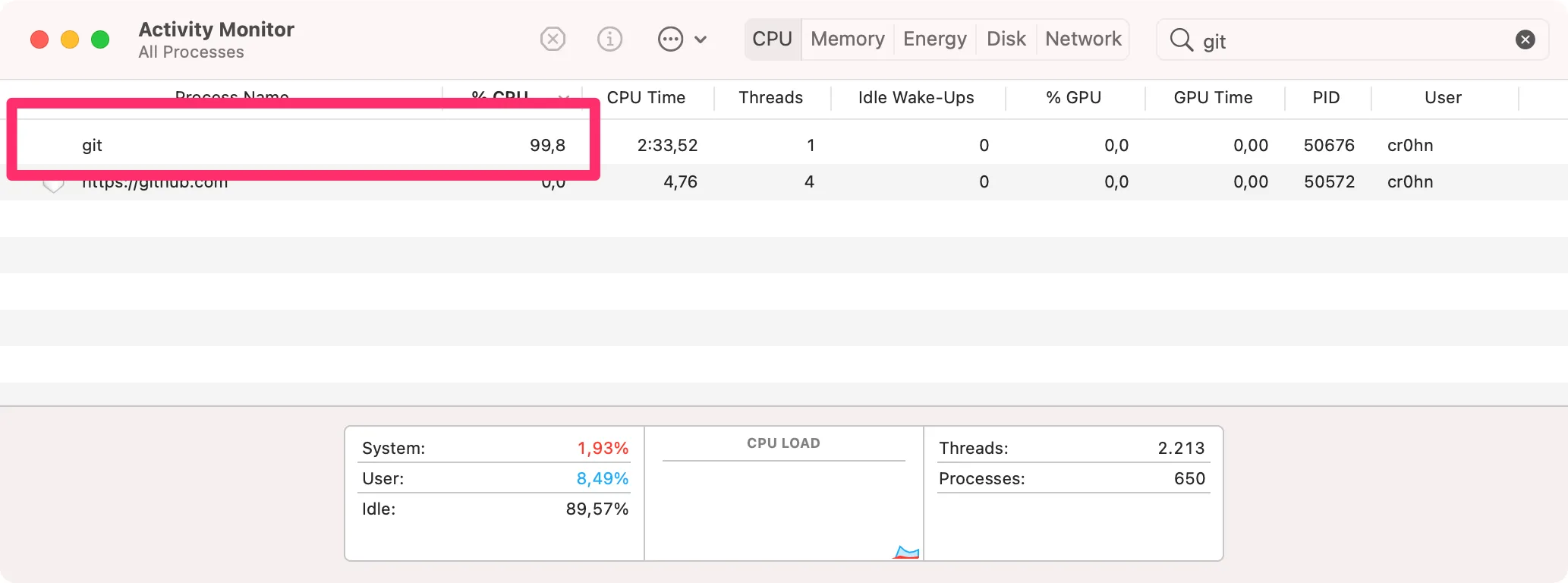 Git Bomb PoC