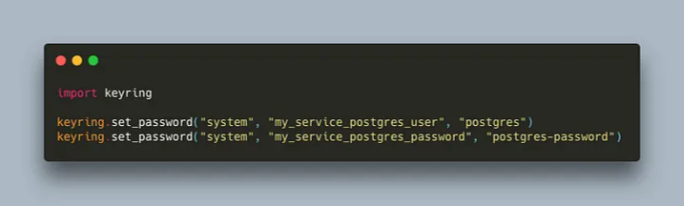 Guardando las credenciales de Postgres con keyring