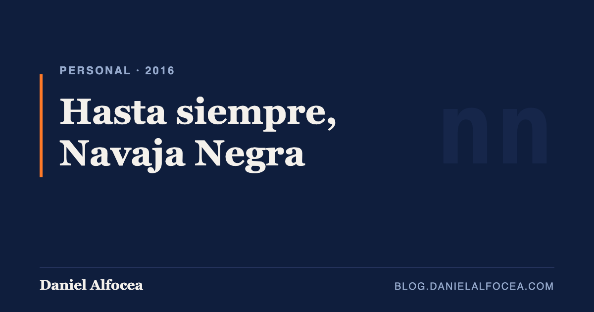 Hasta siempre, Navaja Negra
